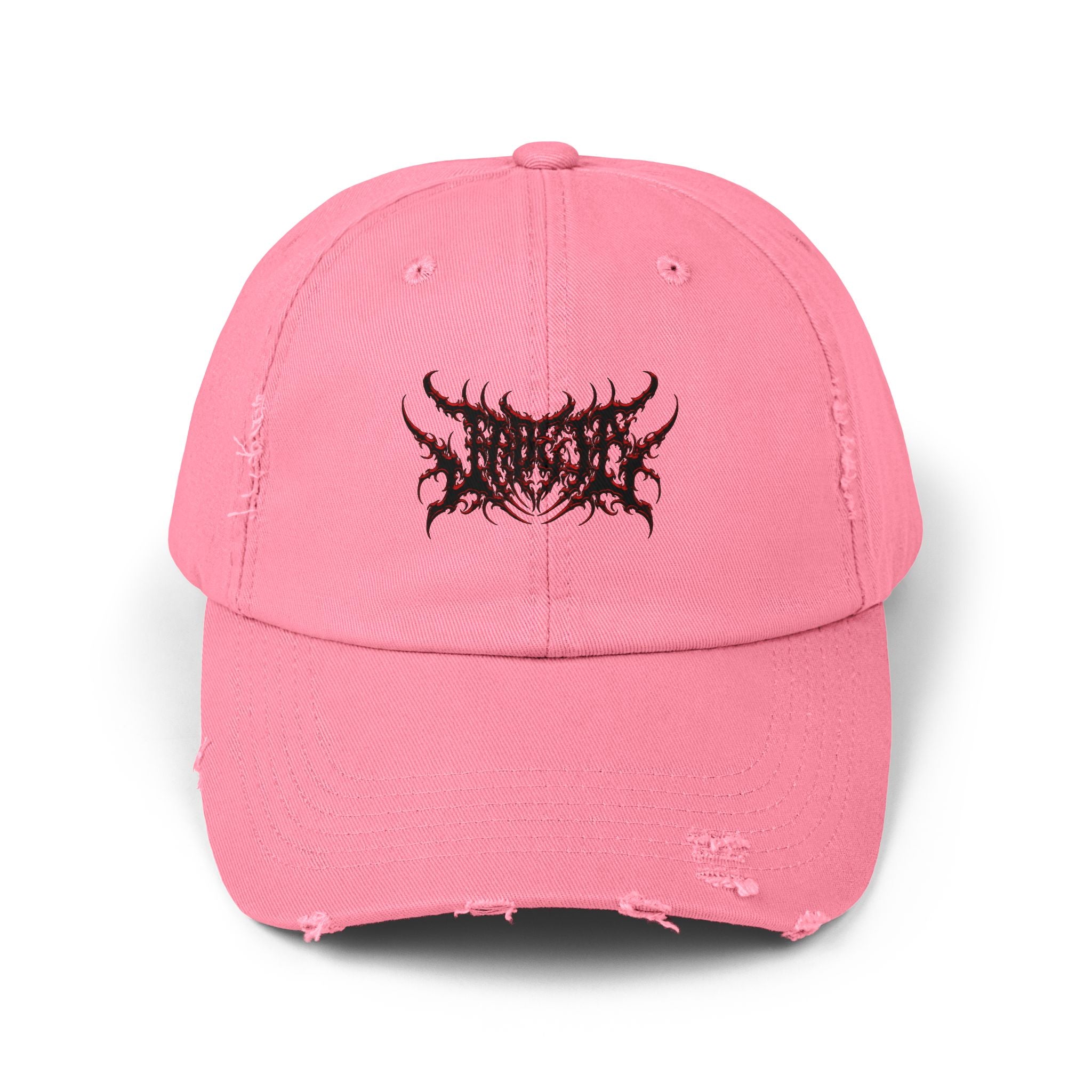 Jade_ia Metal Logo Distressed Cap