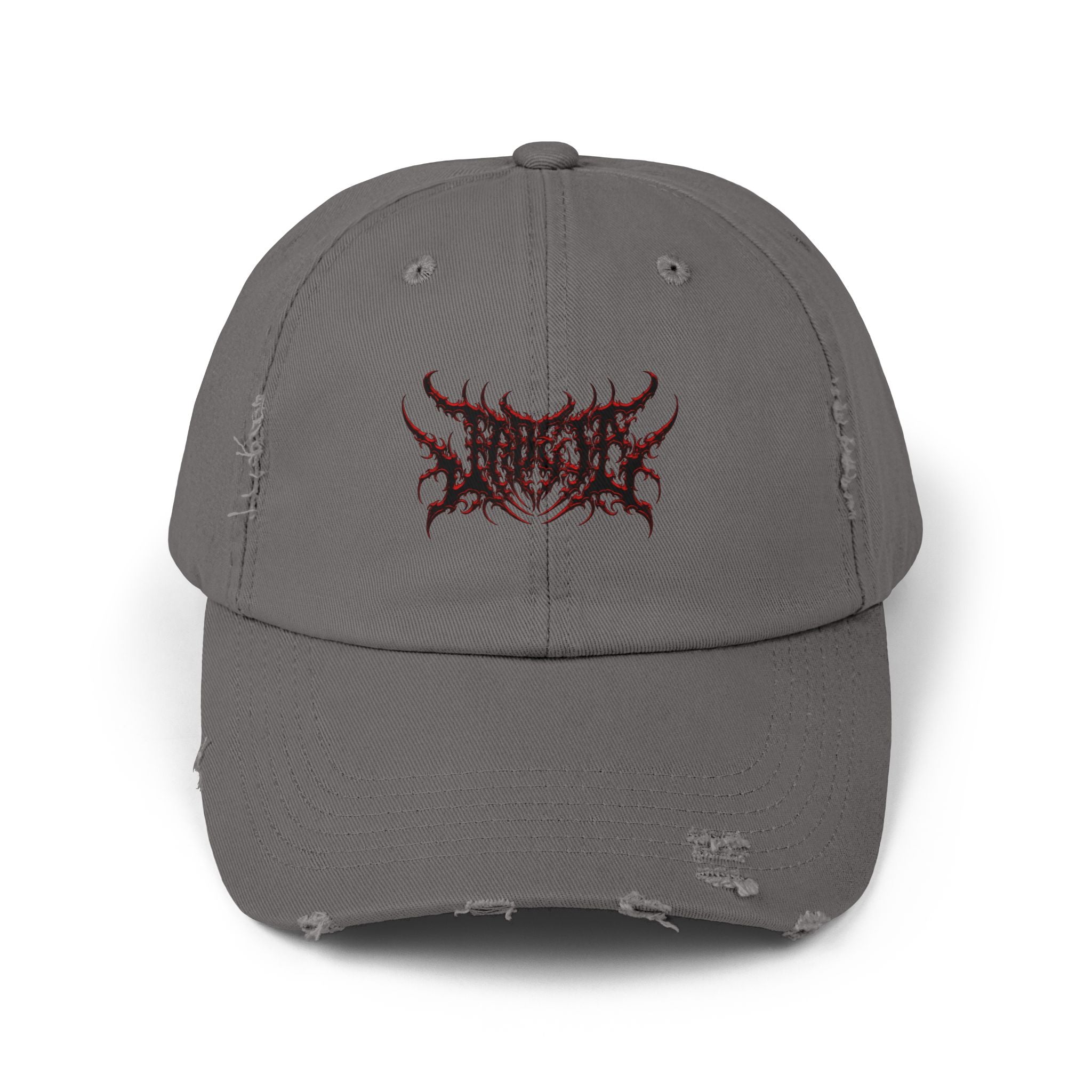 Jade_ia Metal Logo Distressed Cap