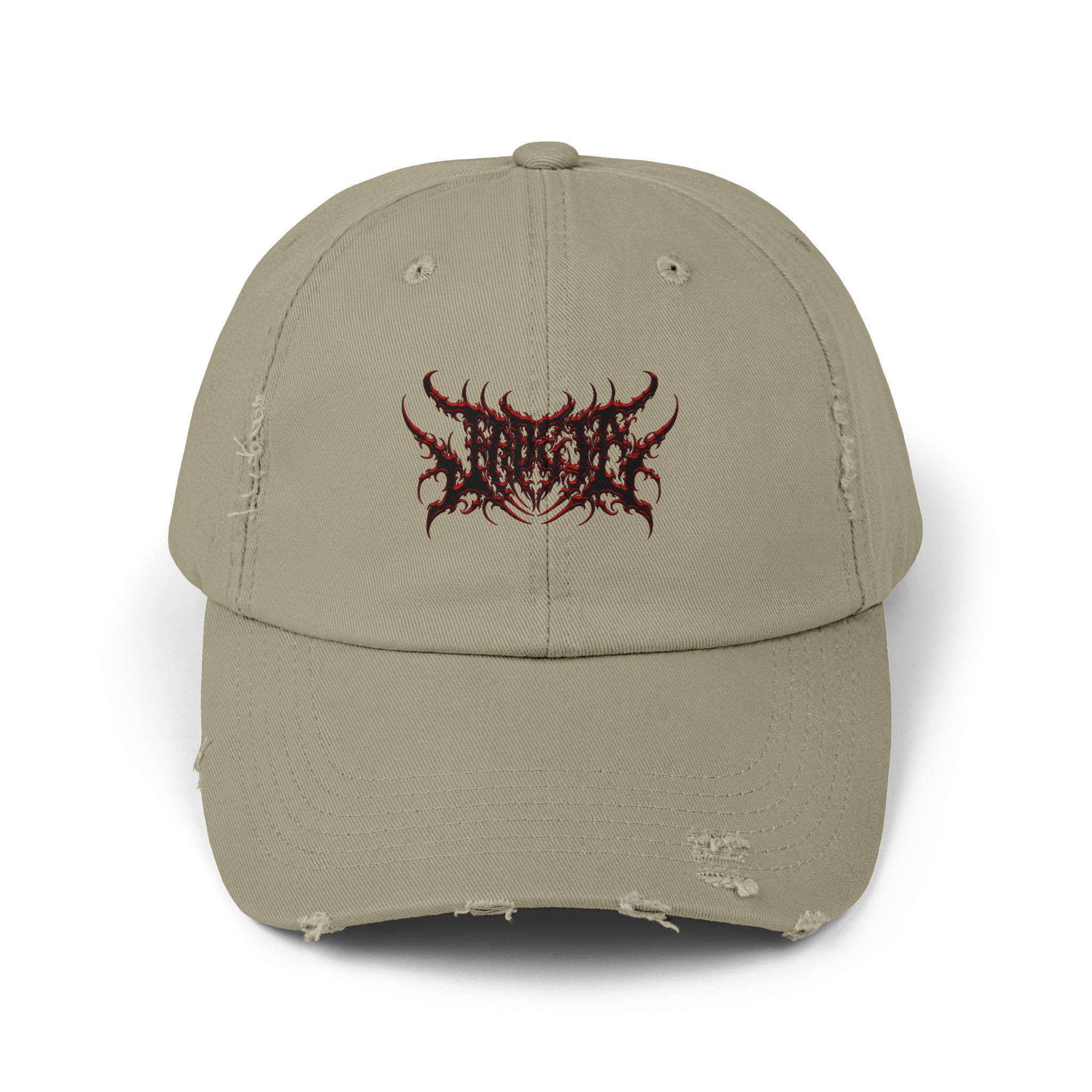 Jade_ia Metal Logo Distressed Cap