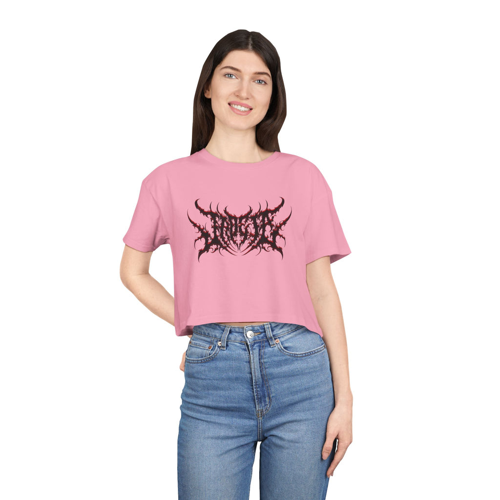 Jade_ia Metal Logo Relaxed Crop Top