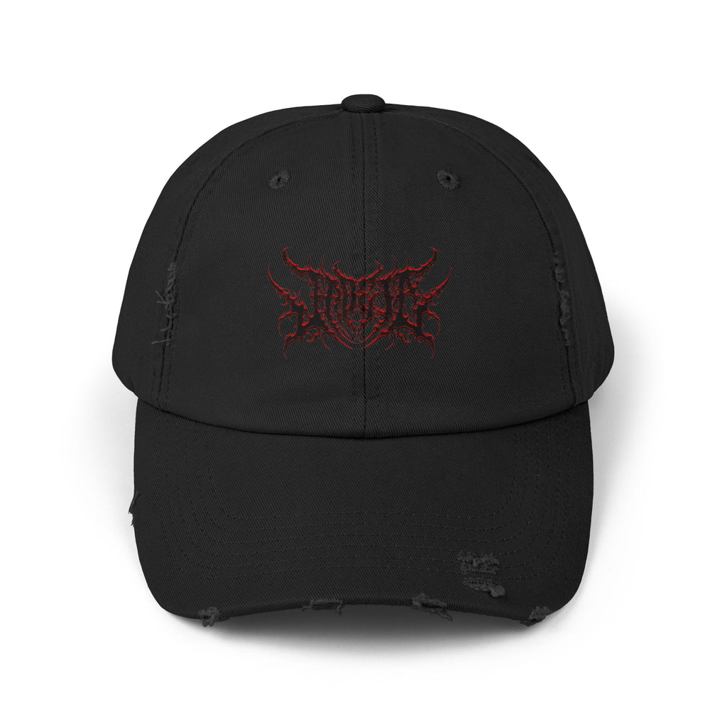 Jade_ia Metal Logo Distressed Cap