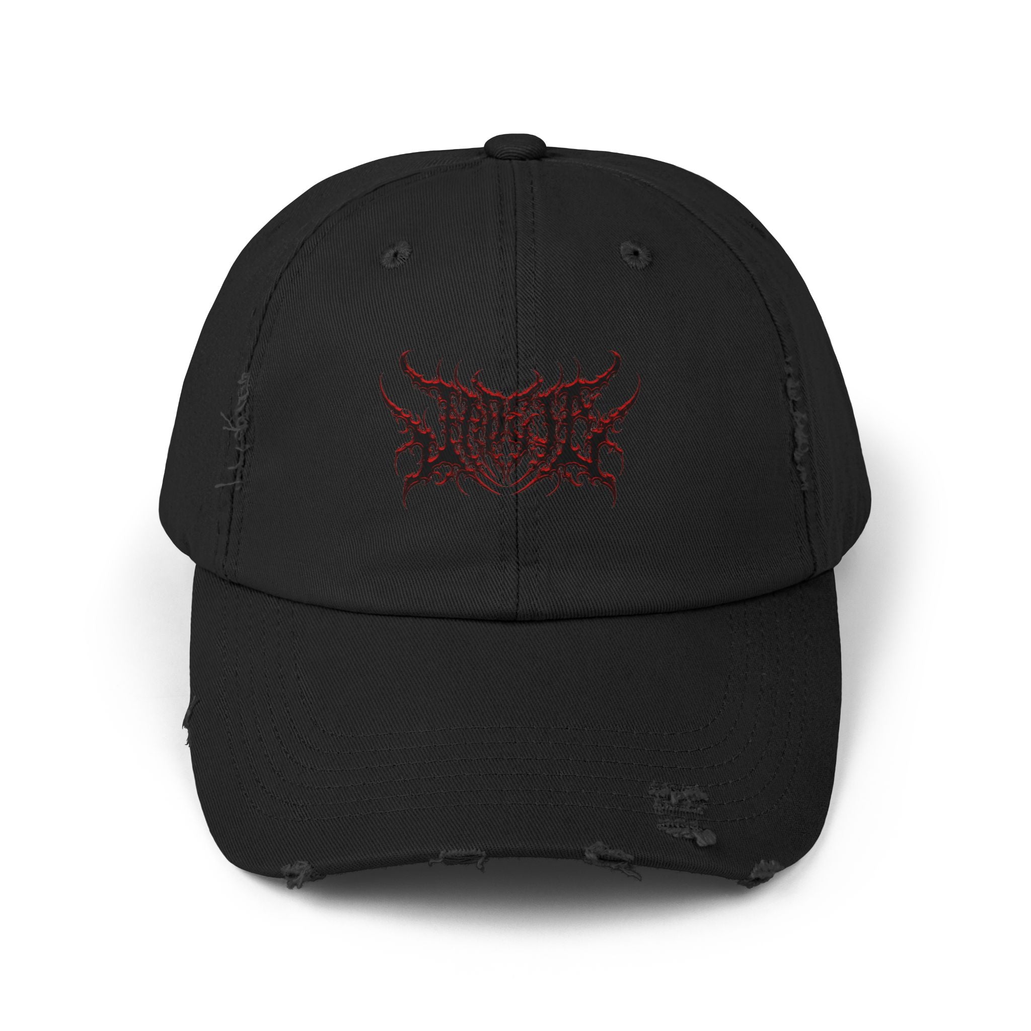 Jade_ia Metal Logo Distressed Cap