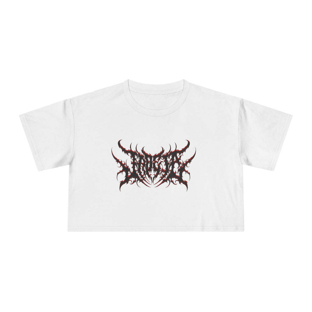 Jade_ia Metal Logo Relaxed Crop Top